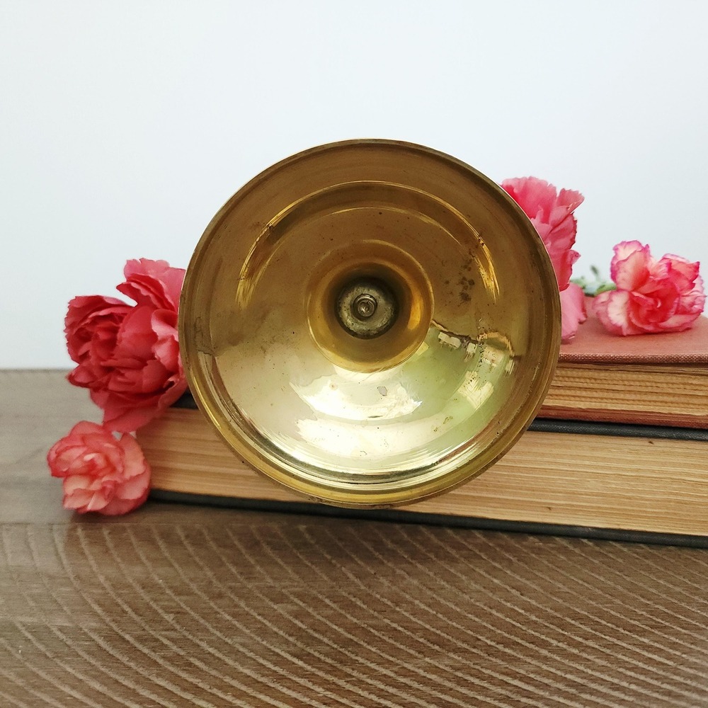 Vintage Brass Candlestick Holder with beaded‎ accen - Picture 6 of 10